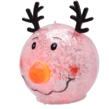 Kerstbal rendier met LED